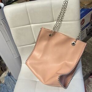 Pink and silver accent purse, like new